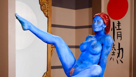 Lovely american redheaded porn star Nicole Aniston in cosplay costume in hot fetish gallery 